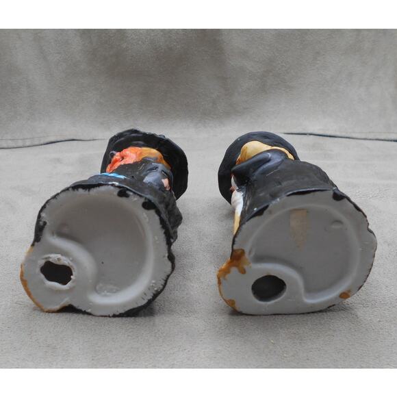 Vintage Flambro Ceramic Pumpkin Face Witch Set 1 Halloween - Picture 7 of 7